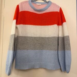 3 for‎ 25! Sweet Lovely by Jen color block Crew Neck Mohair Wool Acrylic Sweater
